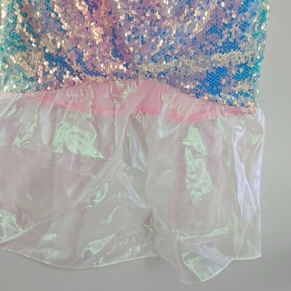 More Than Magic Swim Coverup Mermaid Sequins Pull On Girls Size L 10/12 - Picture 3 of 5